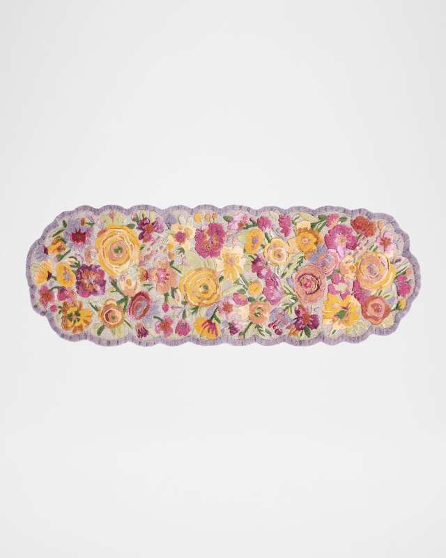 Scalloped Flower Meadow Rug, 2'6" x 8' Rug